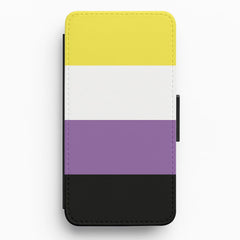 Non-Binary Flag - Pride Flip / Wallet Phone Case