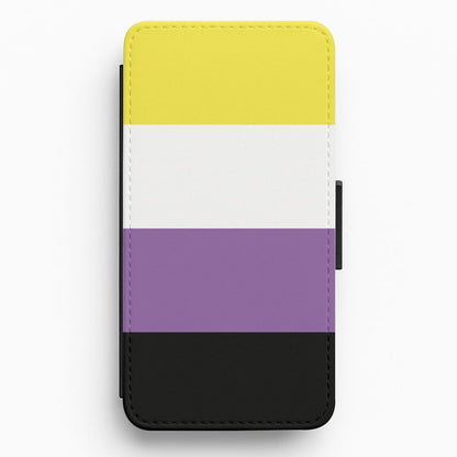 Non-Binary Flag - Pride Flip / Wallet Phone Case