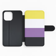 Non-Binary Flag - Pride Flip / Wallet Phone Case 2
