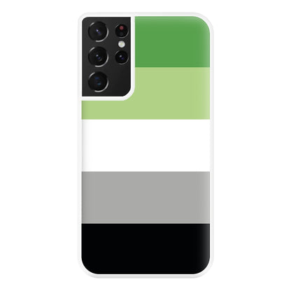 Aromantic Flag - Pride Phone Case for Galaxy S21 Ultra