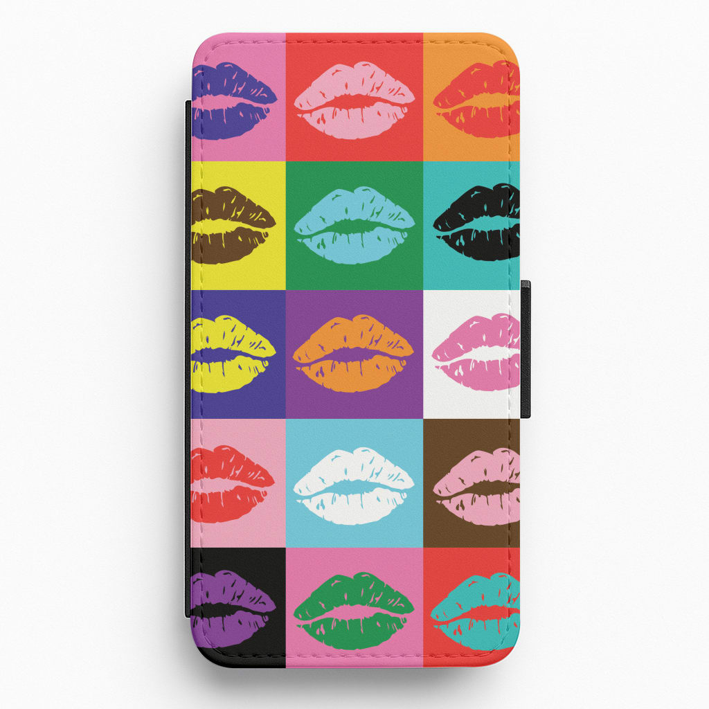 Lips Collage - Pride Flip / Wallet Phone Case
