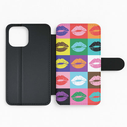 Lips Collage - Pride Flip Phone Case