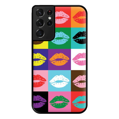 Lips Collage - Pride Phone Case for Galaxy S21 Ultra