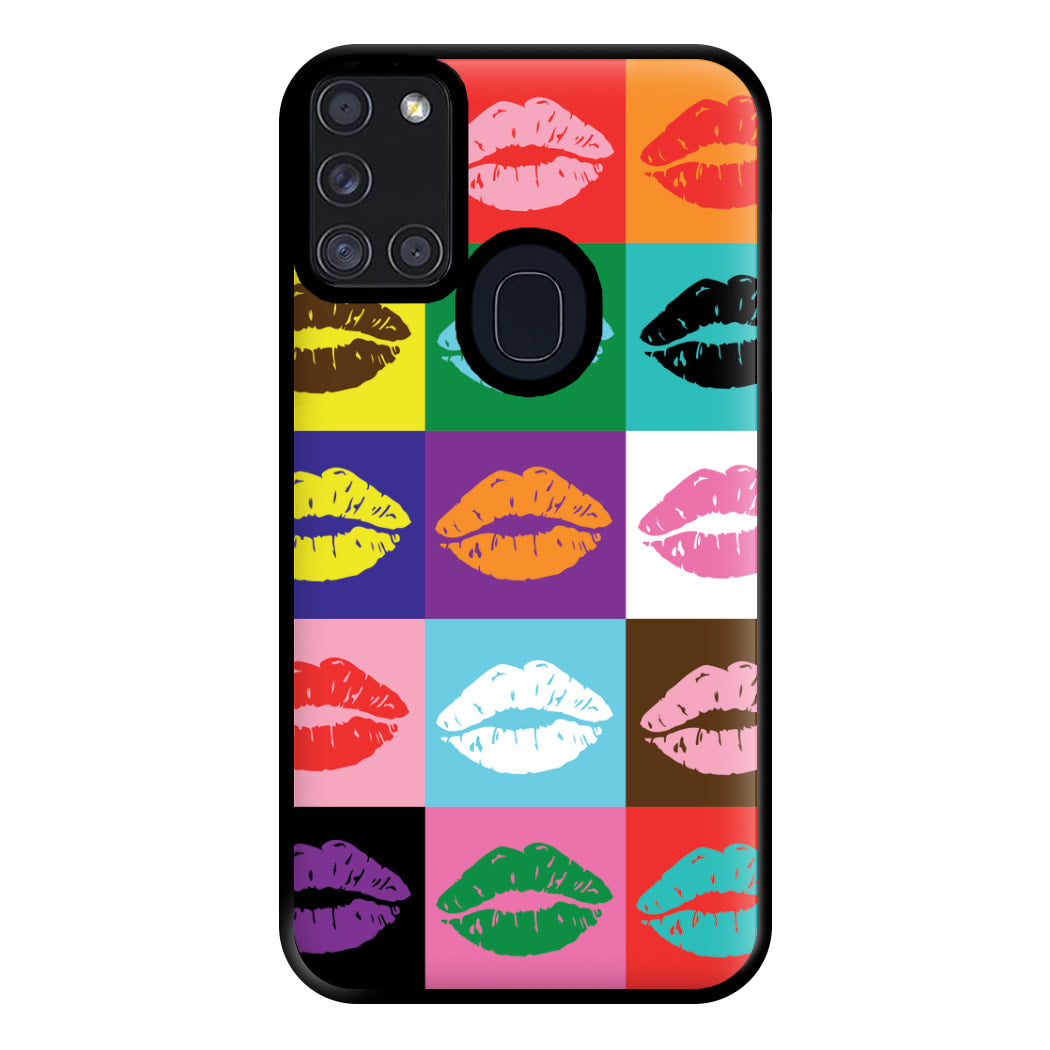 Lips Collage - Pride Phone Case for Galaxy A21s