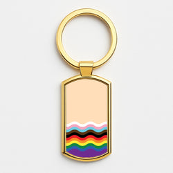Flag Rainbow - Pride Gold Keyring
