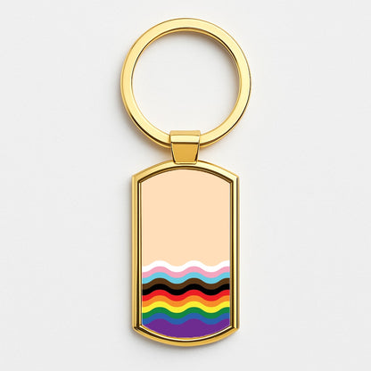 Flag Rainbow - Pride Gold Keyring