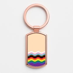 Flag Rainbow - Pride Rose Gold Keyring