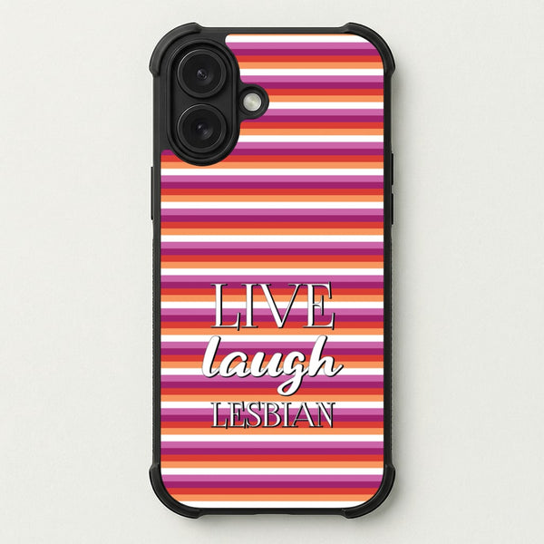 Live Laugh Lesbian - Pride Phone Case — Bumper case