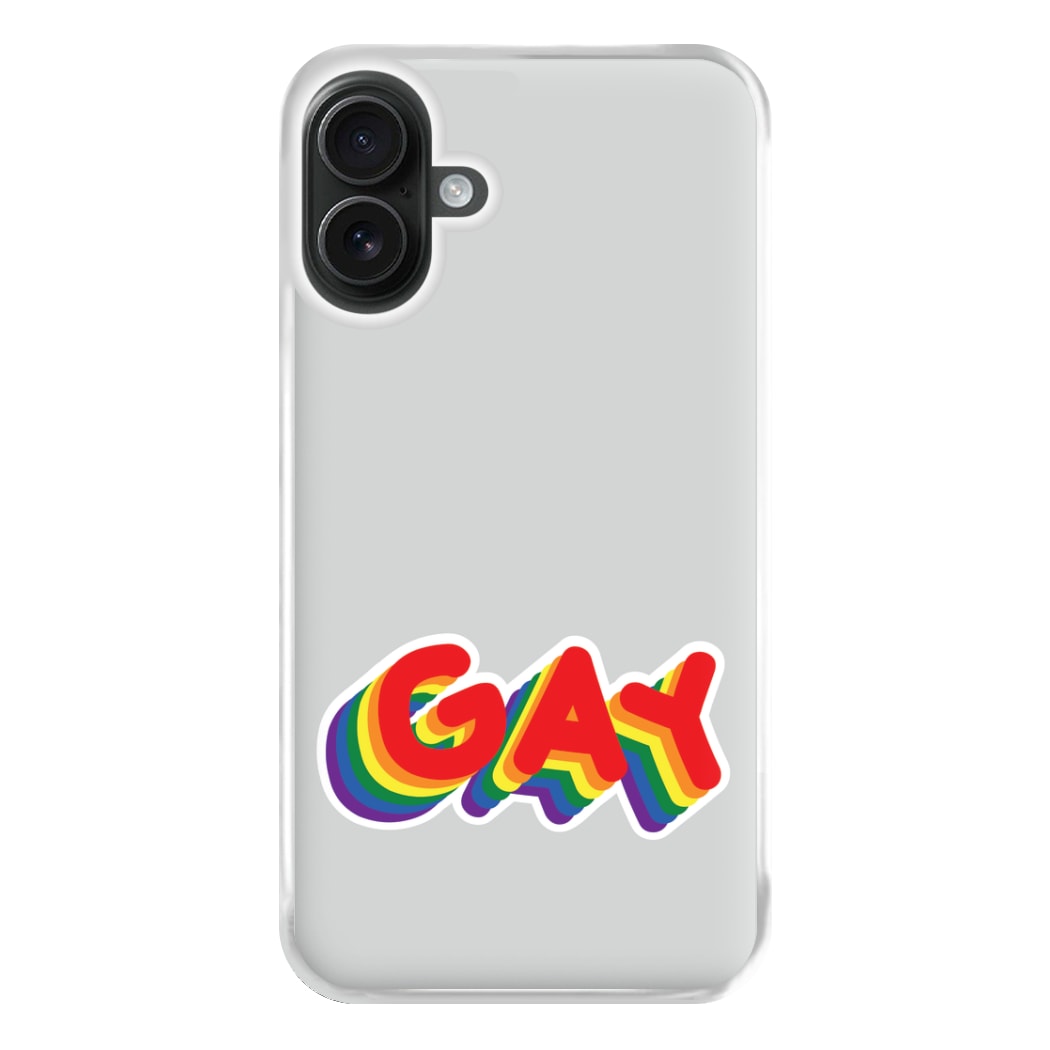 Gay Rainbow - Pride Phone Case for iPhone 16 Plus