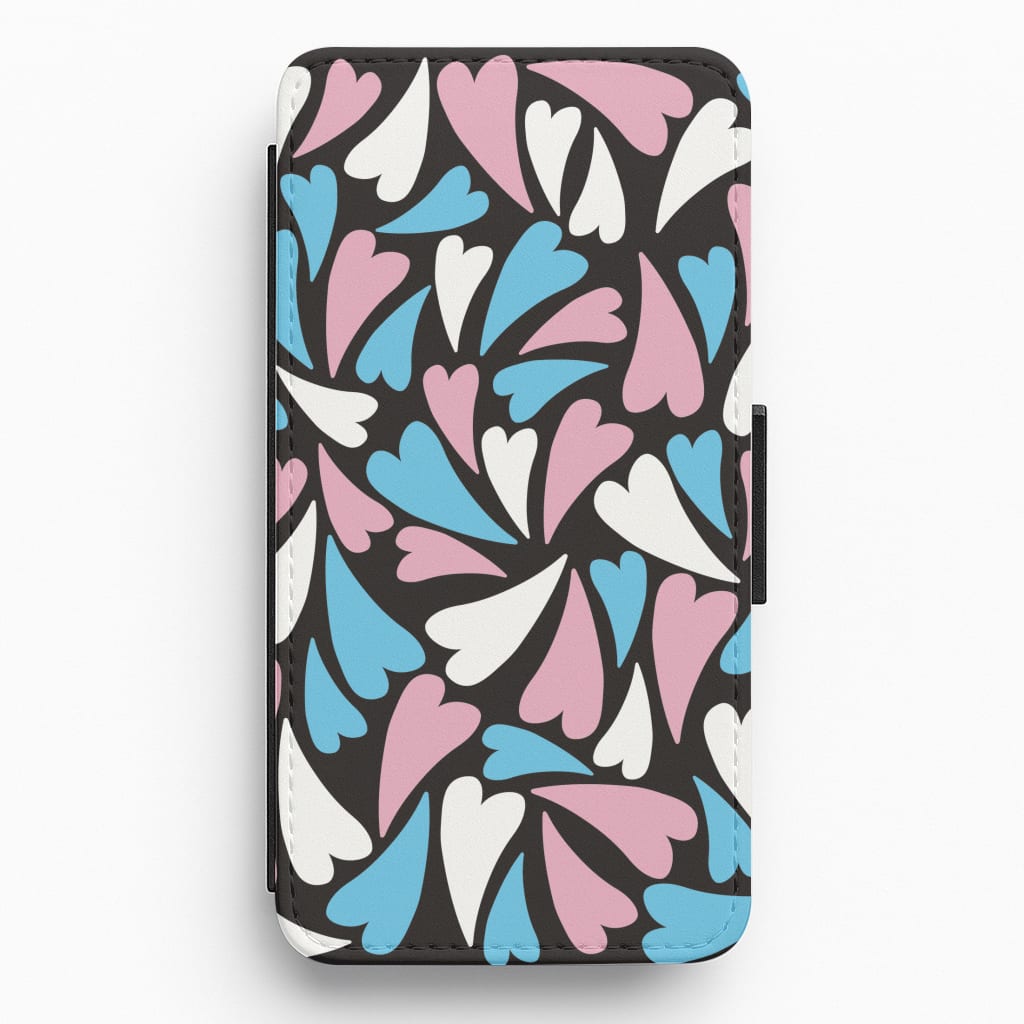 Transgender Hearts - Pride Flip / Wallet Phone Case