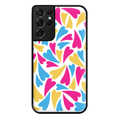 Pansexual Hearts - Pride Phone Case for Galaxy S21 Ultra