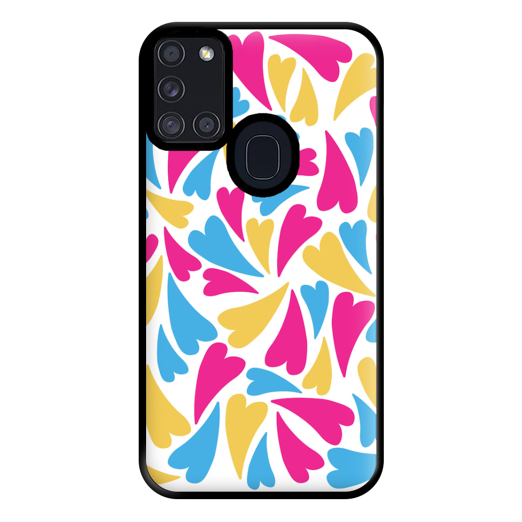 Pansexual Hearts - Pride Phone Case for Galaxy A21s