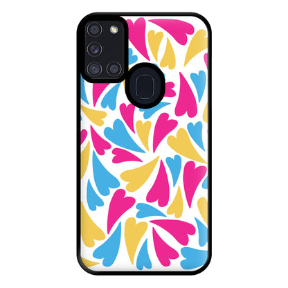 Pansexual Hearts - Pride Phone Case for Galaxy A21s