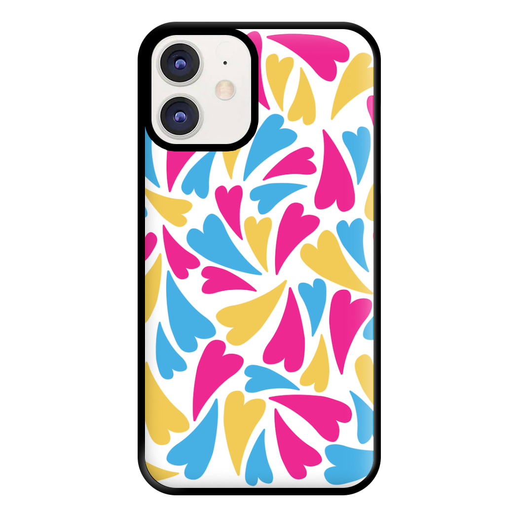 Pansexual Hearts - Pride Phone Case for iPhone 12 / 12 Pro