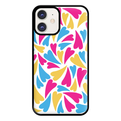 Pansexual Hearts - Pride Phone Case for iPhone 12 / 12 Pro