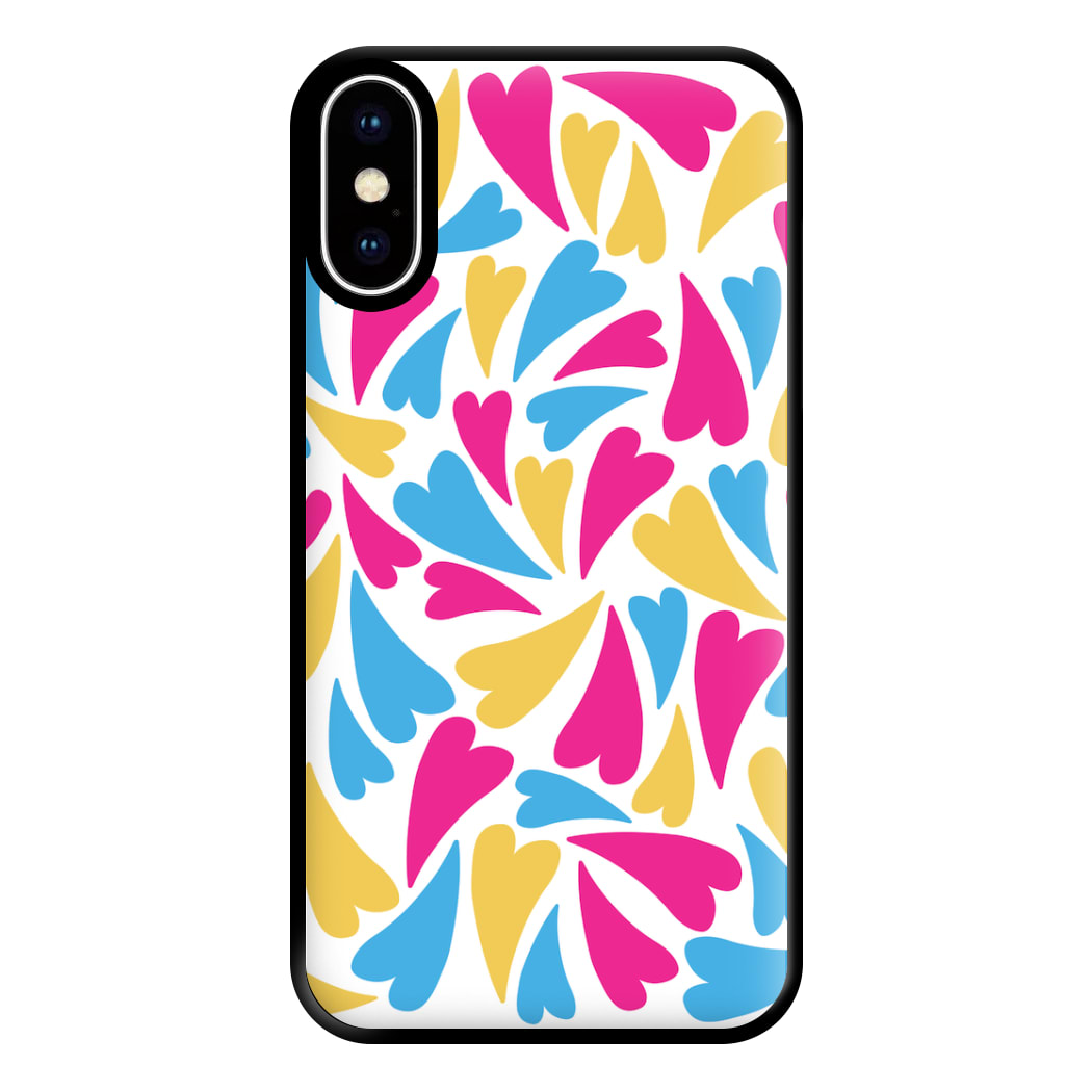 Pansexual Hearts - Pride Phone Case for iPhone XS Max