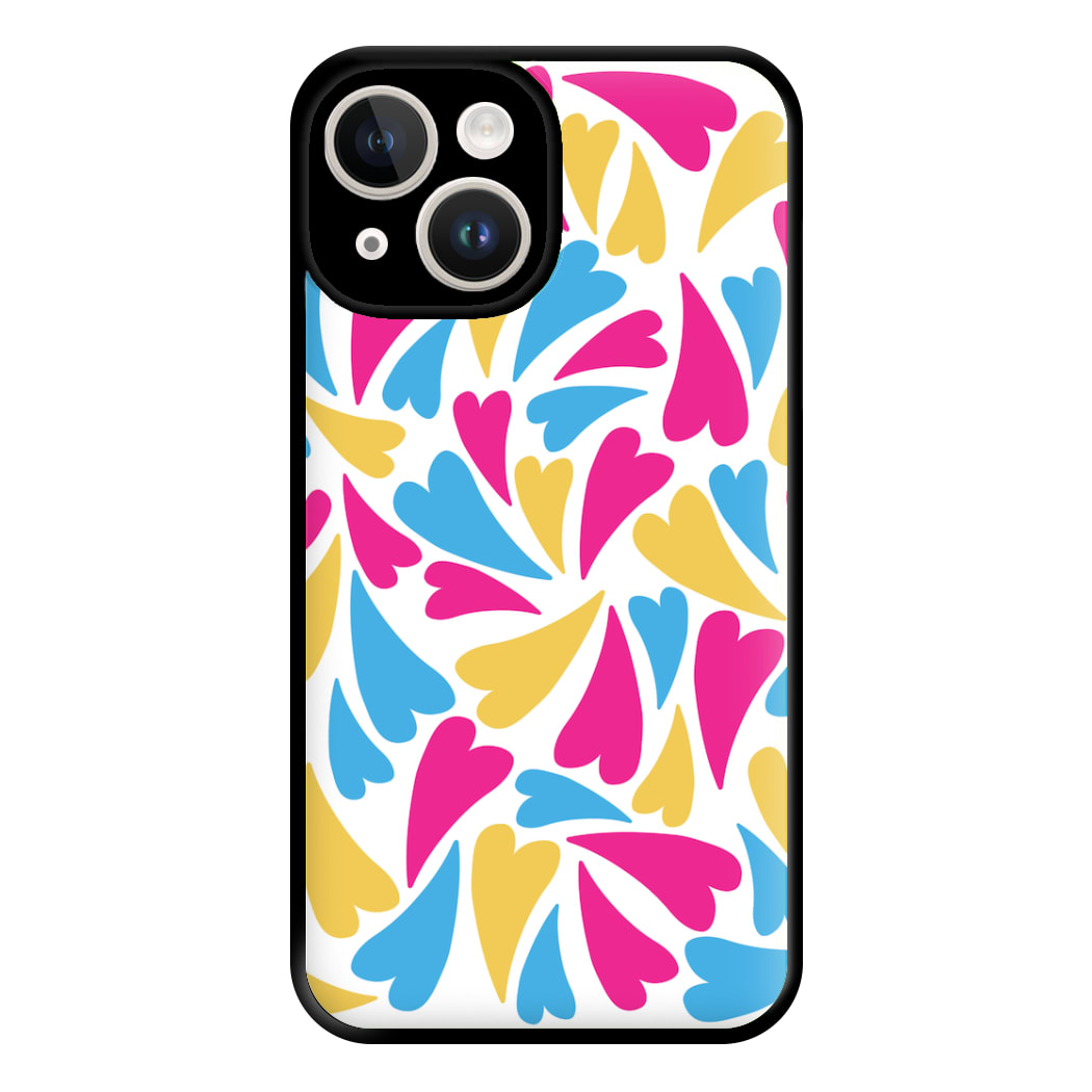 Pansexual Hearts - Pride Phone Case for iPhone 14