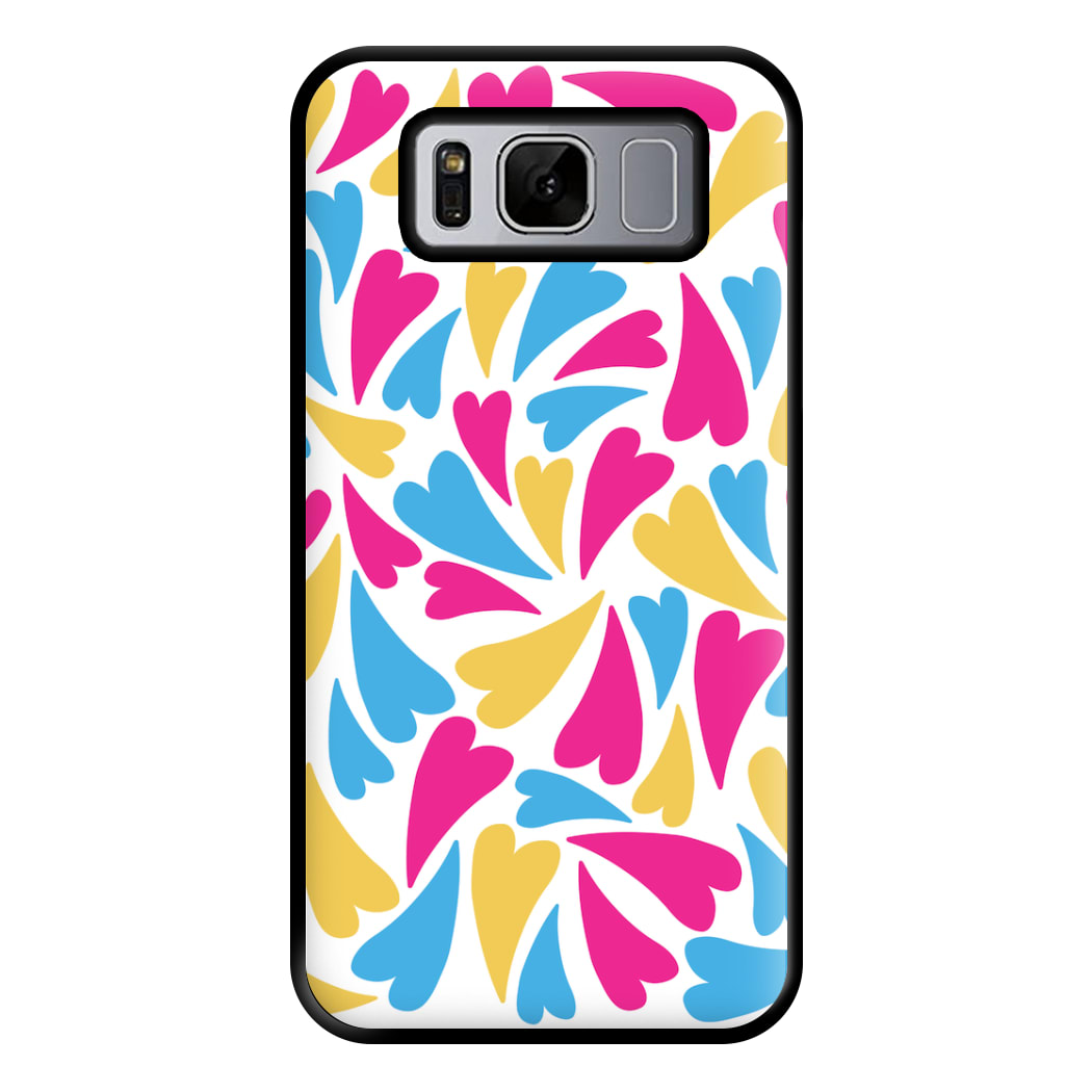 Pansexual Hearts - Pride Phone Case for Galaxy S8 Plus