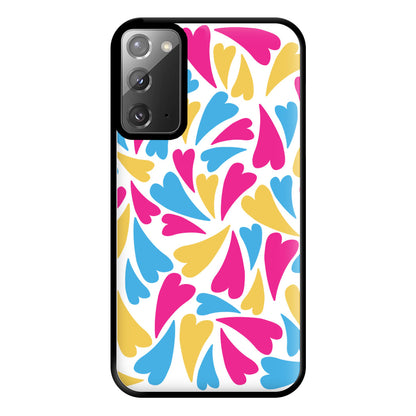 Pansexual Hearts - Pride Phone Case for Galaxy Note 20 Ultra