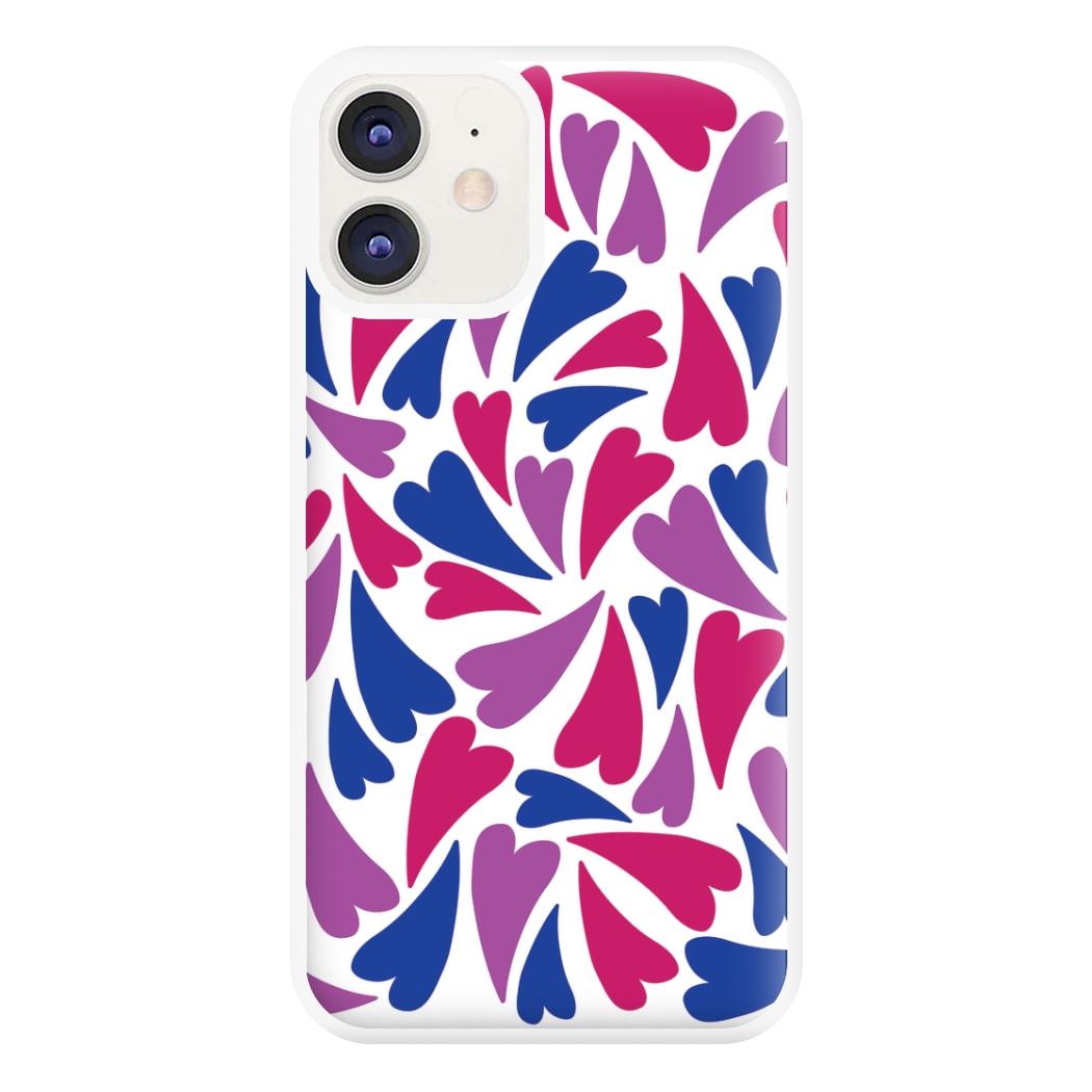 Bisexual Hearts - Pride Phone Case for iPhone 12 / 12 Pro