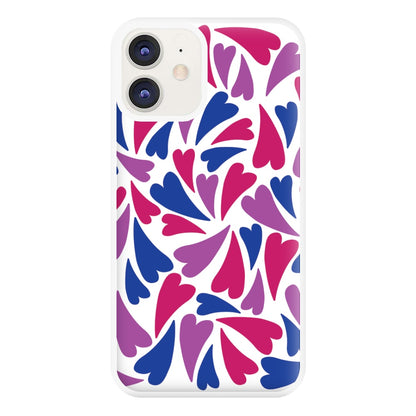 Bisexual Hearts - Pride Phone Case for iPhone 12 / 12 Pro