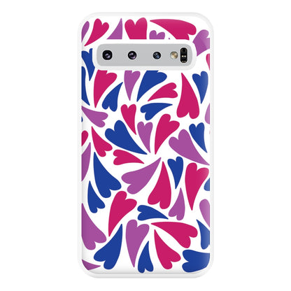 Bisexual Hearts - Pride Phone Case for Galaxy S10 Plus