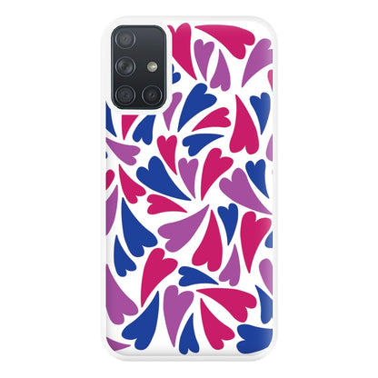 Bisexual Hearts - Pride Phone Case for Galaxy A71