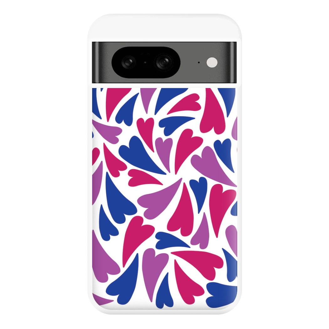 Bisexual Hearts - Pride Phone Case for Google Pixel 8