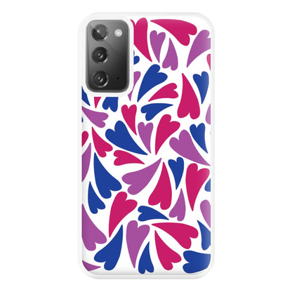 Bisexual Hearts - Pride Phone Case for Galaxy Note 20 Ultra