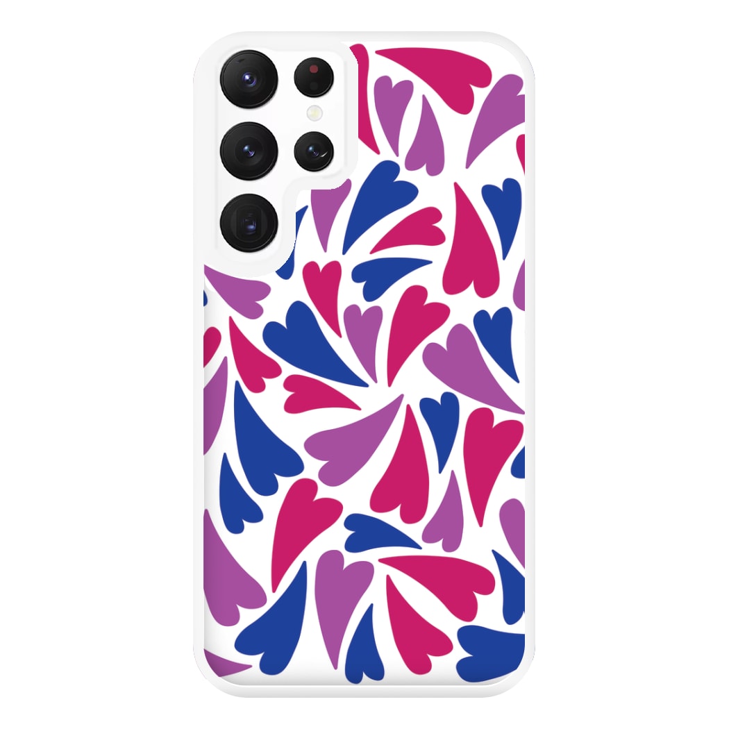 Bisexual Hearts - Pride Phone Case for Galaxy S22 Ultra