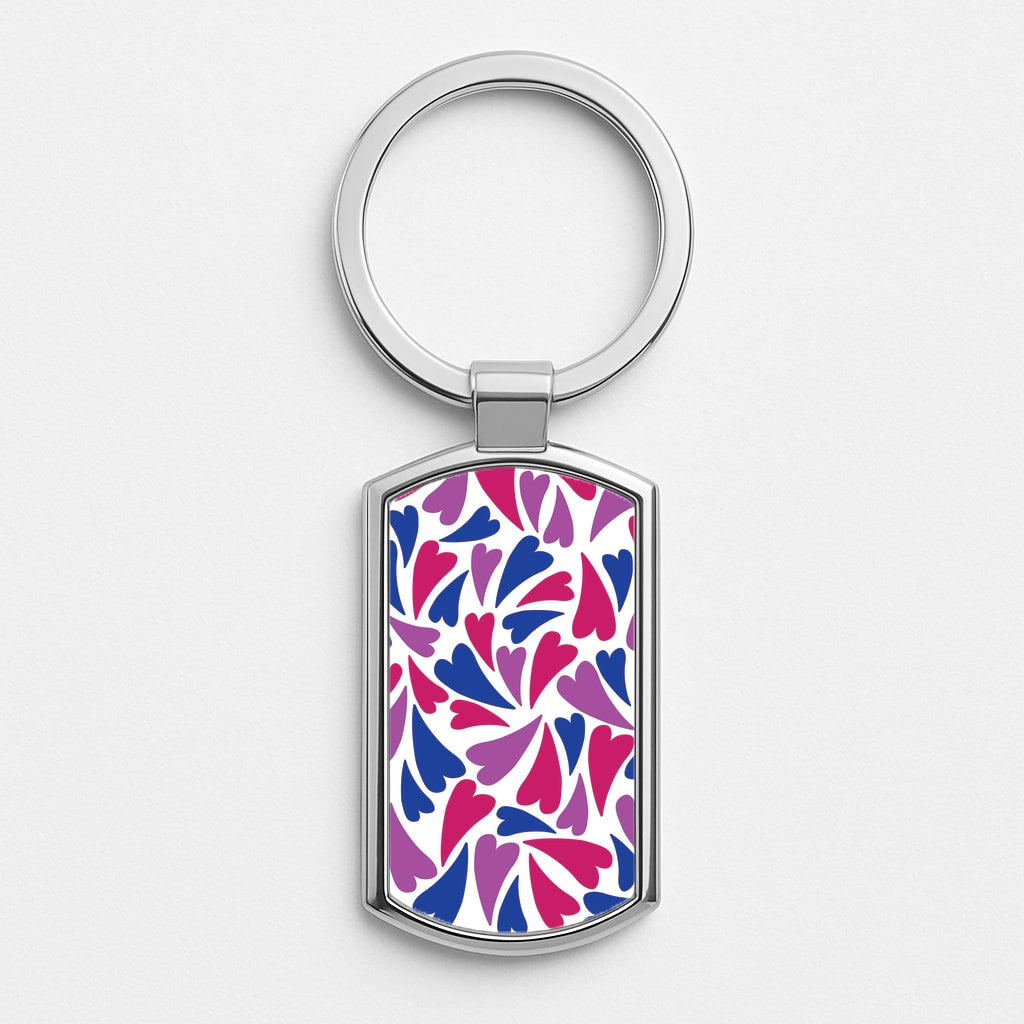Bisexual Hearts - Pride Luxury Keyring