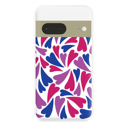 Bisexual Hearts - Pride Phone Case for Google Pixel 7a