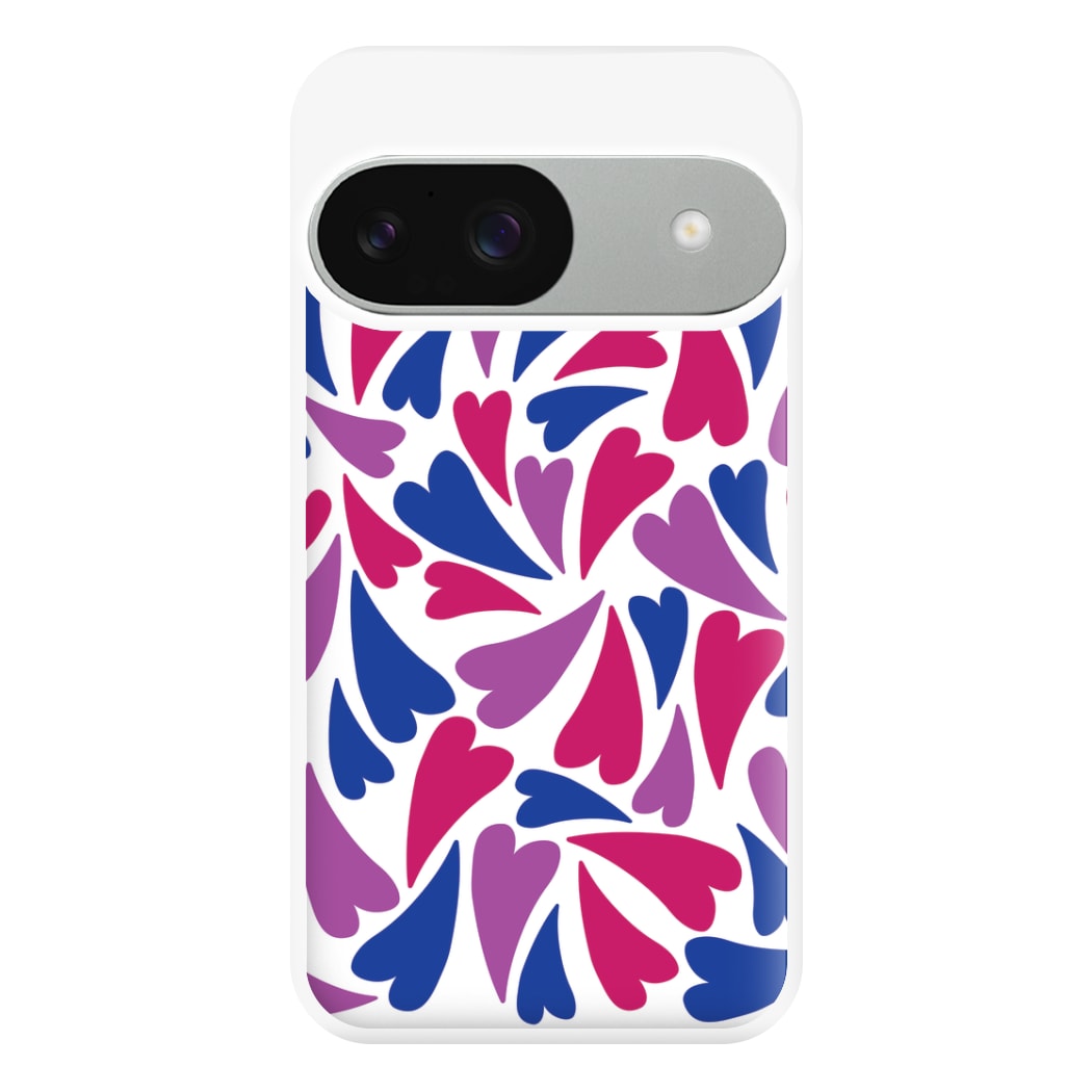 Bisexual Hearts - Pride Phone Case for Google Pixel 9 / 9 Pro