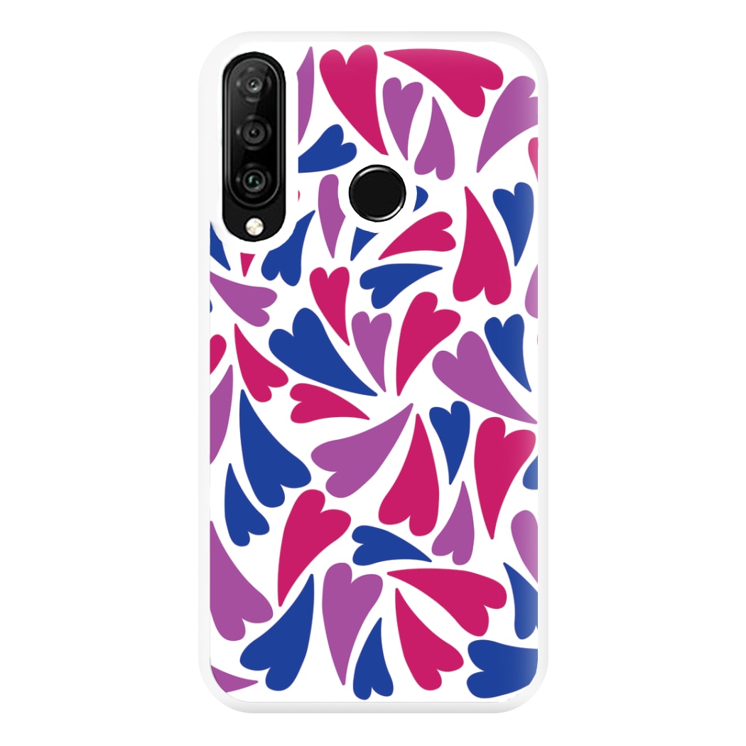 Bisexual Hearts - Pride Phone Case for Huawei P30 Lite