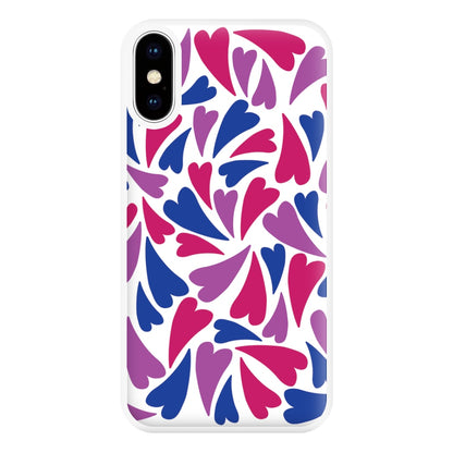 Bisexual Hearts - Pride Phone Case for iPhone XS Max