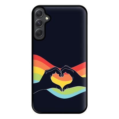 Rainbow Heart Phone Case for Galaxy A14