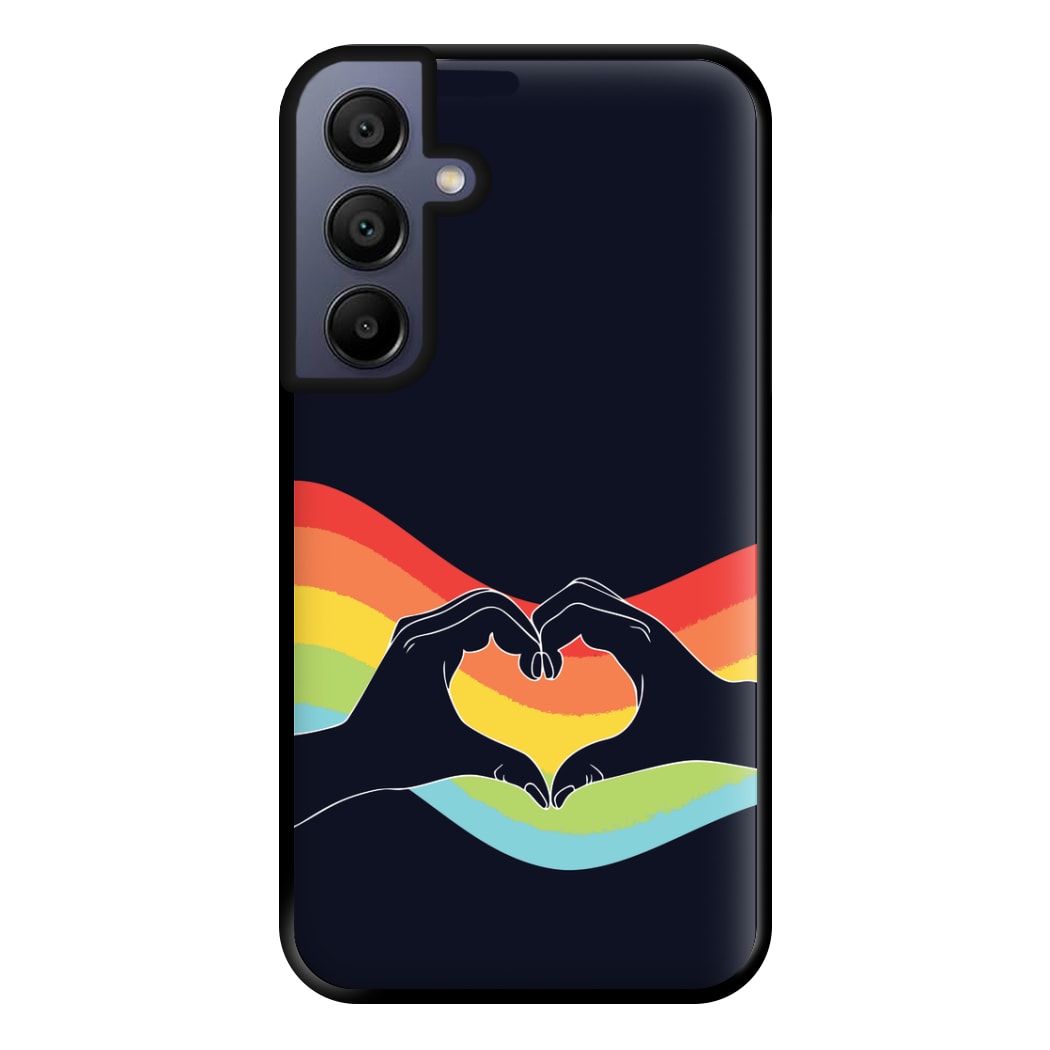 Rainbow Heart Phone Case for Galaxy A15