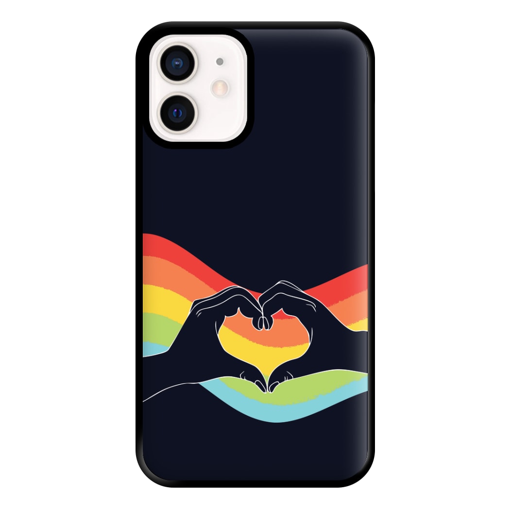 Rainbow Heart Phone Case for iPhone 13 Mini