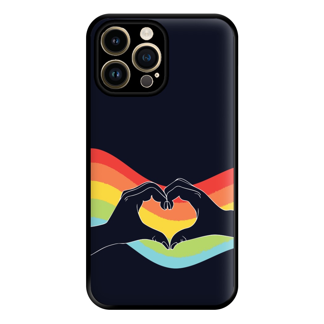 Rainbow Heart Phone Case for iPhone 14 Pro Max