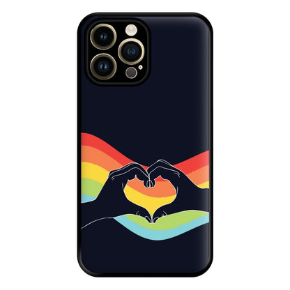 Rainbow Heart Phone Case for iPhone 14 Pro Max