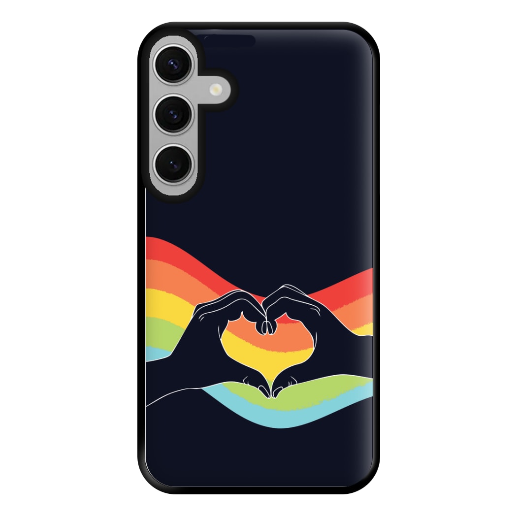 Rainbow Heart Phone Case for Galaxy S24FE