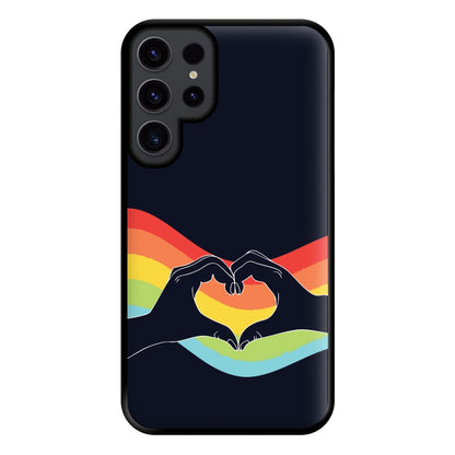 Rainbow Heart Phone Case for Galaxy S23 Ultra