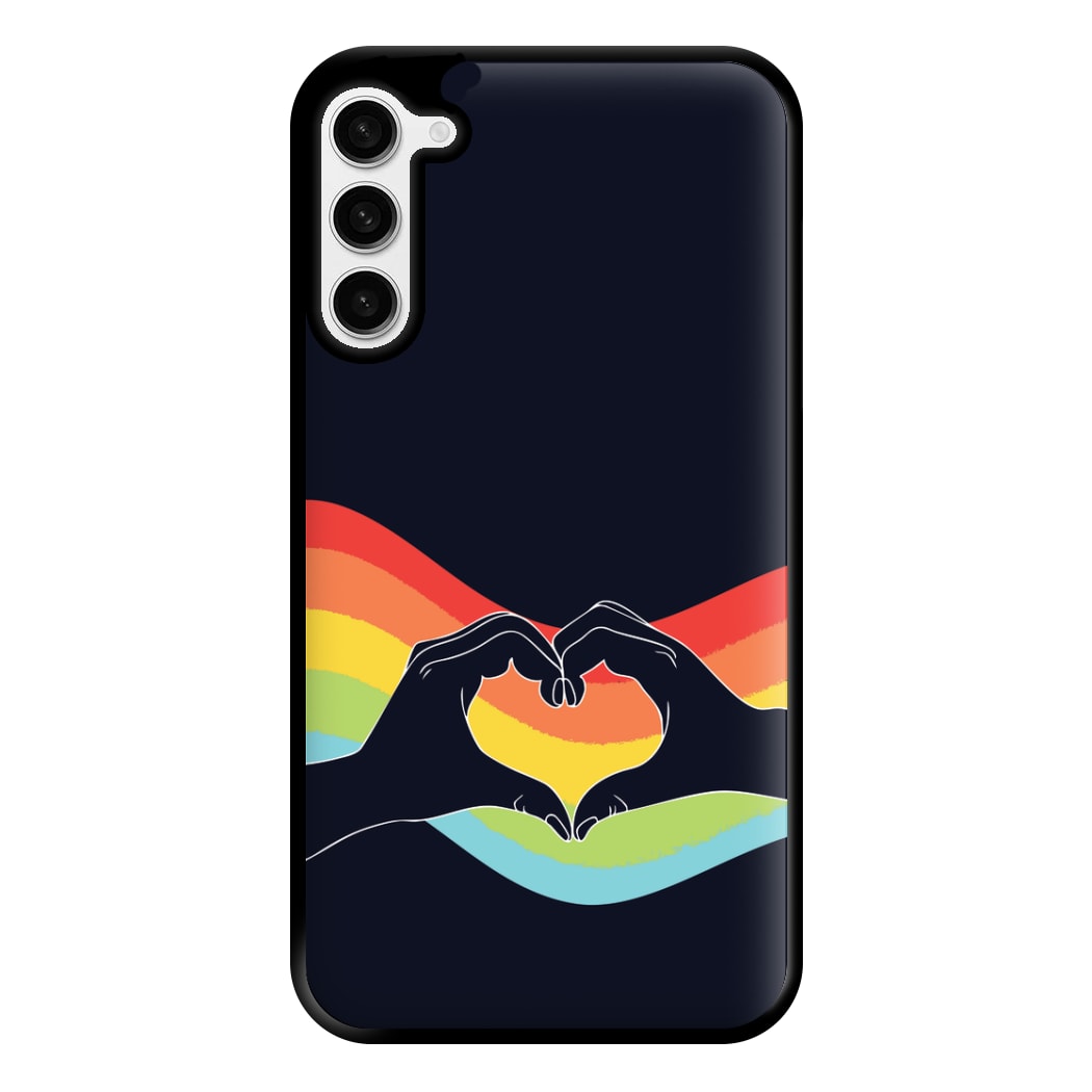 Rainbow Heart Phone Case for Galaxy S23 Plus