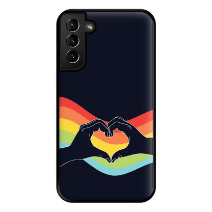 Rainbow Heart Phone Case for Galaxy S21 Plus