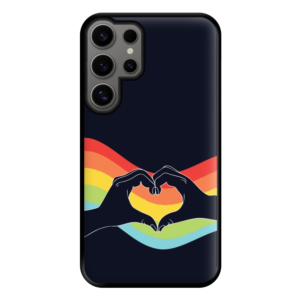 Rainbow Heart Phone Case for Galaxy S24 Ultra