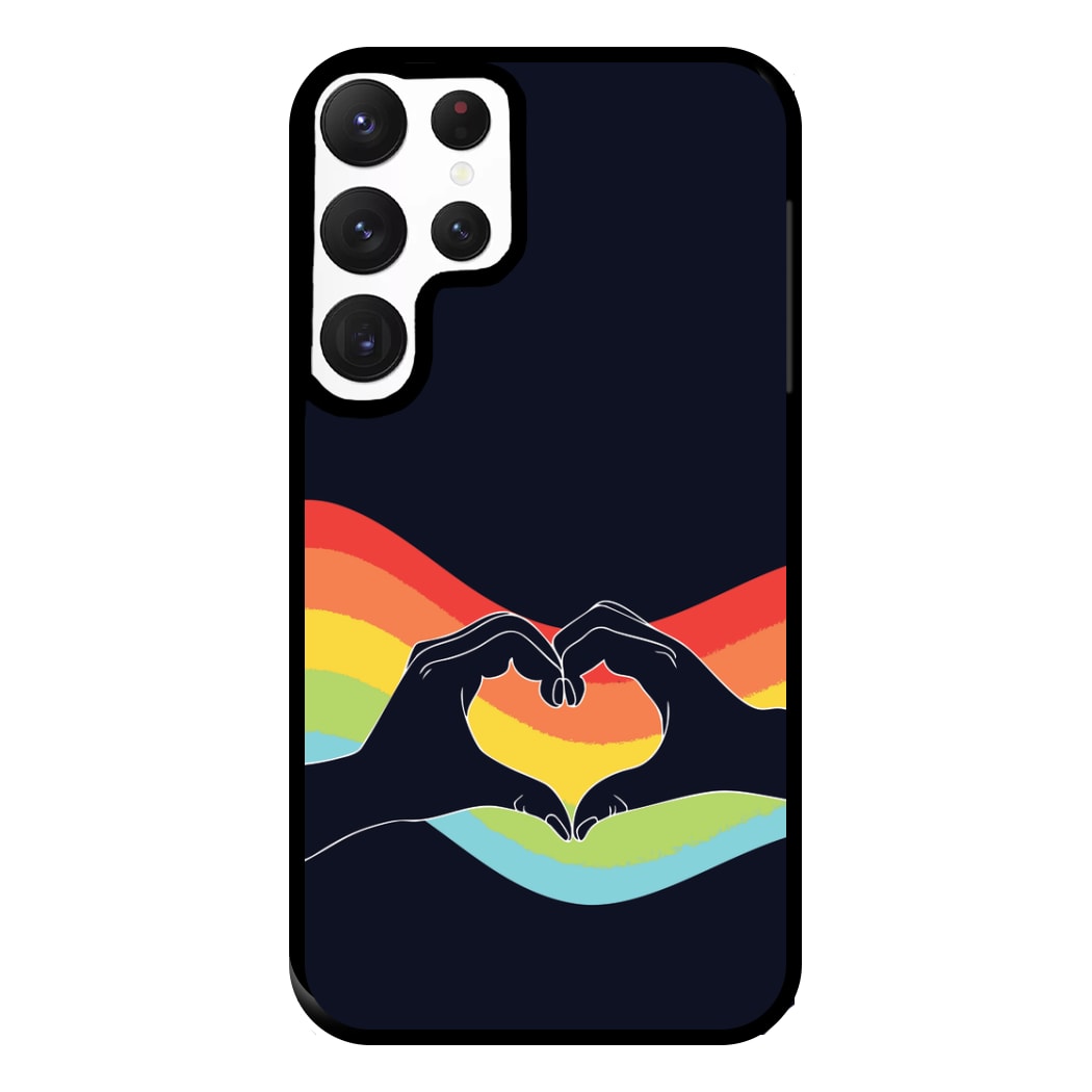 Rainbow Heart Phone Case for Galaxy S22 Ultra