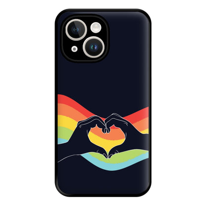 Rainbow Heart Phone Case for iPhone 14 Plus