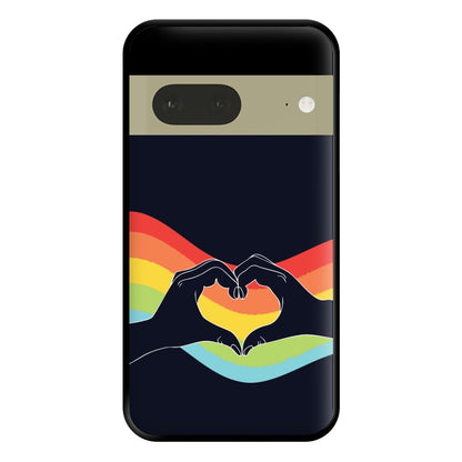 Rainbow Heart Phone Case for Google Pixel 7a