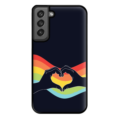 Rainbow Heart Phone Case for Galaxy S21FE