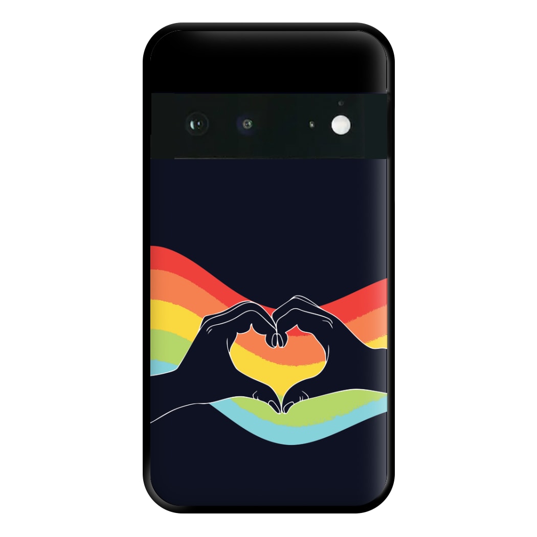 Rainbow Heart Phone Case for Google Pixel 6a